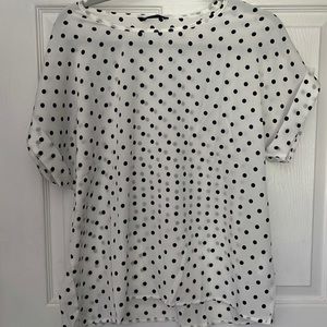 White polka dot blouse